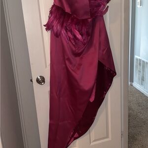 Fashion Nova Vibrant Pink Satin Dress